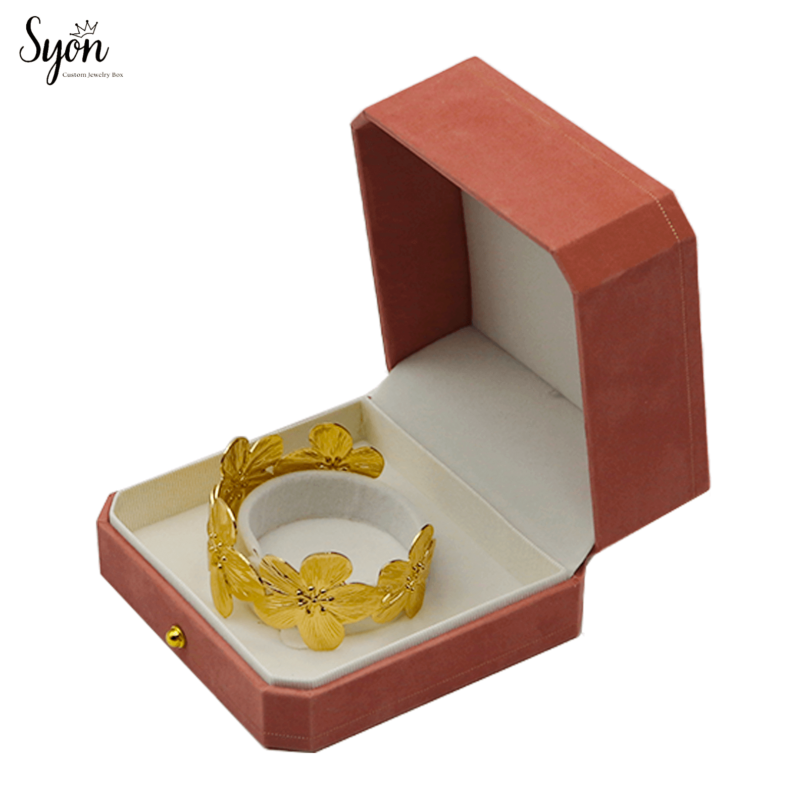 1(1) Custom Bangle Gift Box with Premium Material for Jewelry Branding - Image 1