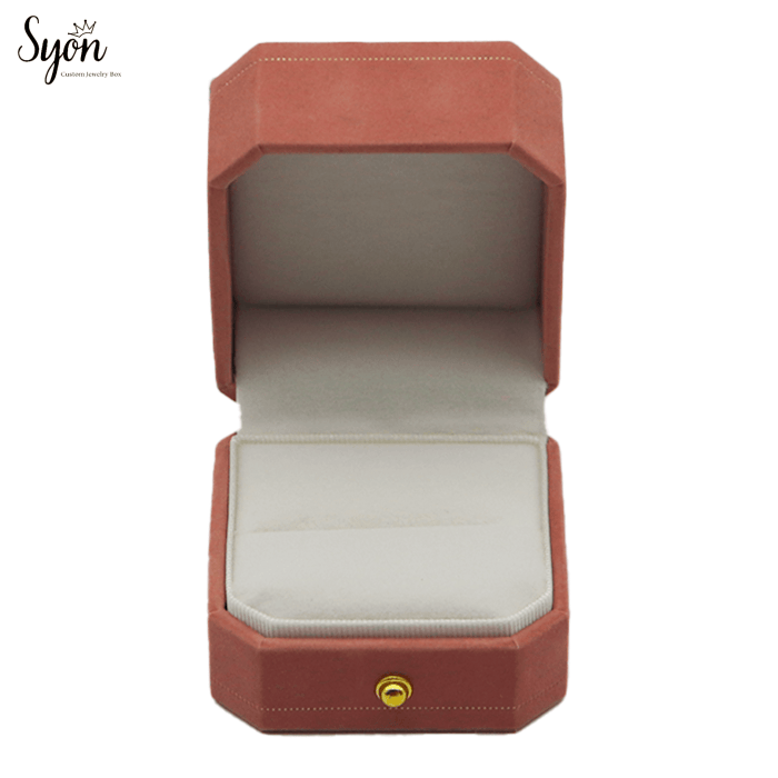 Personalized Velvet Ring Box - Custom Jewelry Packaging for Engagement Gifts - Image 3