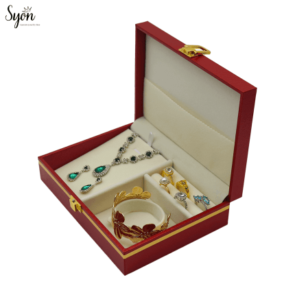 Custom Jewelry Set Boxes - Luxury Paper/Leather Storage Case for Rings Necklaces