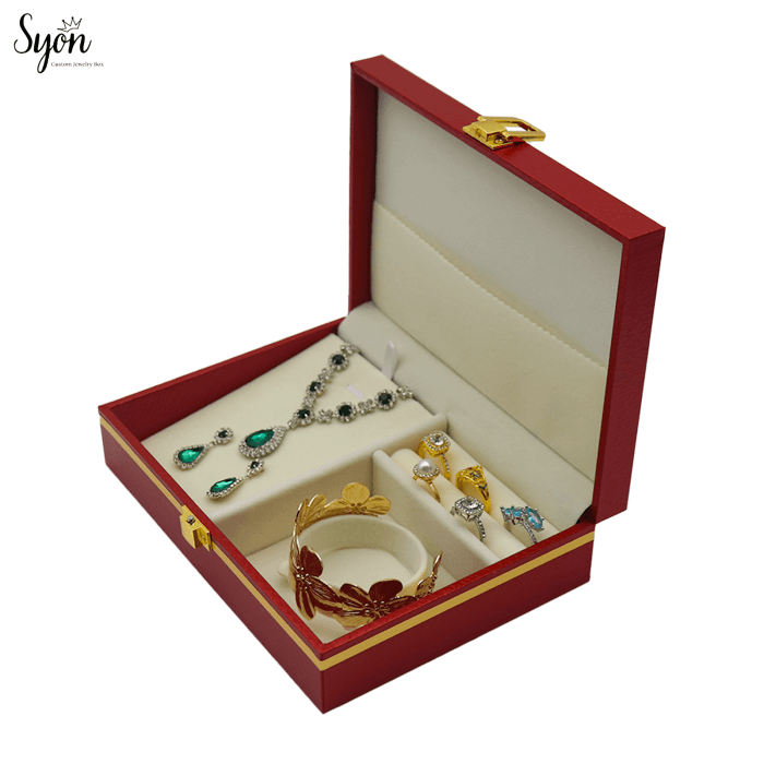 Custom Jewelry Set Boxes - Luxury Paper/Leather Storage Case for Rings Necklaces - Image 1